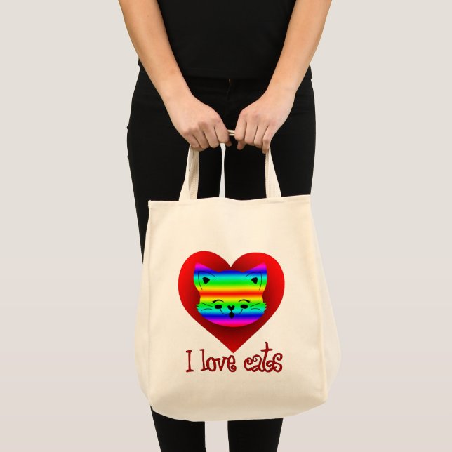 Estampa Animal - I Love Cats - Bolsa (Anverso (producto))
