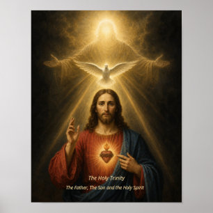 Estampa de arte de la Santísima Trinidad - Padre,