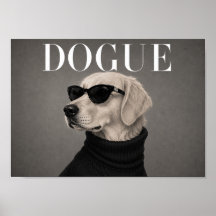 Estampa de arte de perro de moda Chic Retriever Do