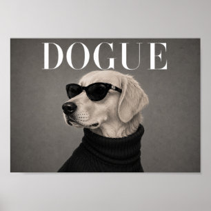 Estampa de arte de perro de moda Chic Retriever Do