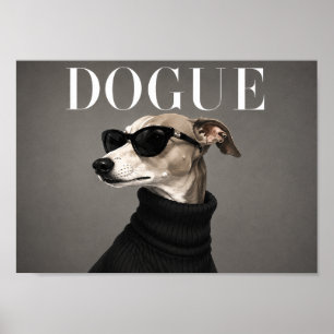 Estampa de arte de perro de moda Galgo Italiano Ch