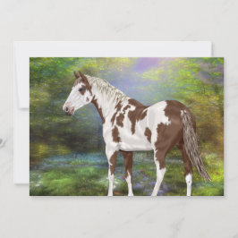 Estampa de caballo pintado tovero alazán