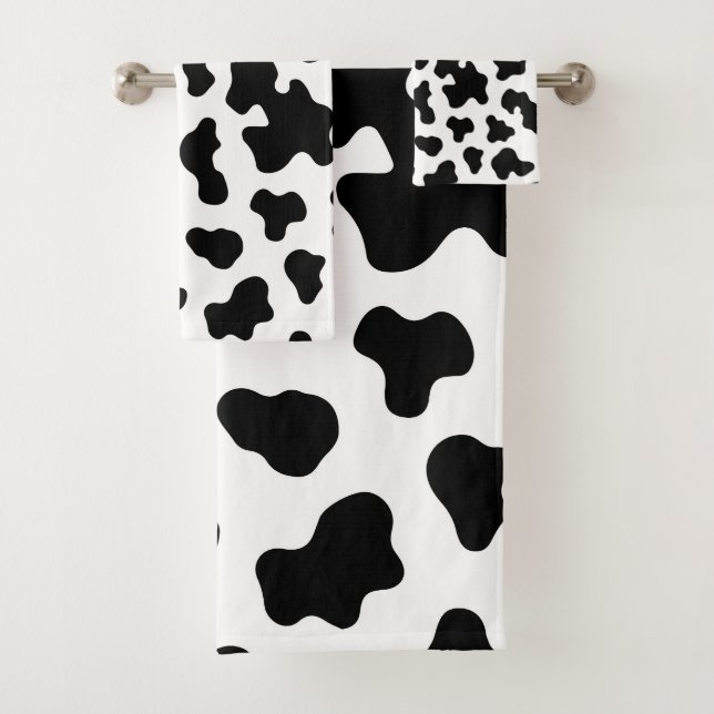 Estampa de Cuero de Vaca Negro y Blanco (In situ)