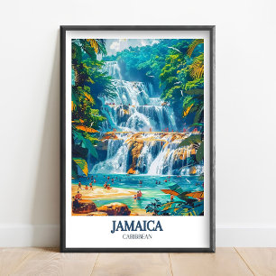 Estampa de Jamaica - Arte de las Cataratas del Río