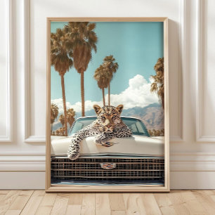 Estampa de leopardo maximalista, Póster de leopard