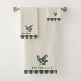 Estampa de piña con adorno de gingham de hoja pere