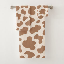 Estampa de vaca neutral occidental beige marrón