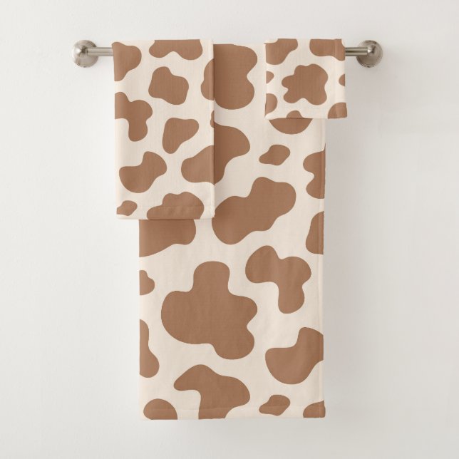 Estampa de vaca neutral occidental beige marrón (In situ)