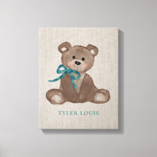 Estampa Personalizada en Lienzo de Osito Teddy Lit