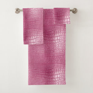 Estampado animal de caimán falso rosa