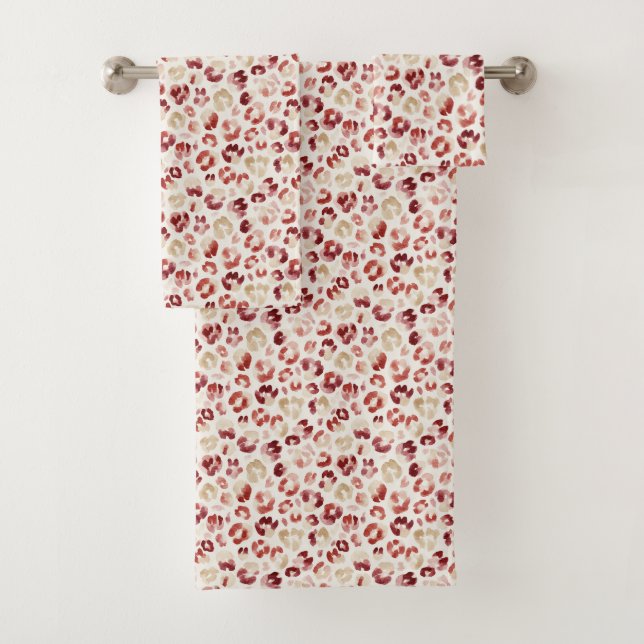 Estampado Animal Leopardo Crema Rojo (In situ)