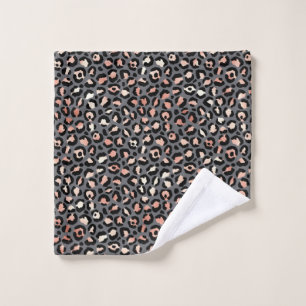 Estampado Animal Manchas de Leopardo Negro Rosa An