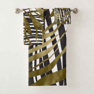 Estampado cebra negro y dorado Chic Safari Glamour