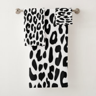Estampado Clásico de Leopardo en Blanco y Negro