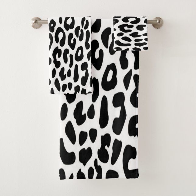 Estampado Clásico de Leopardo en Blanco y Negro (In situ)