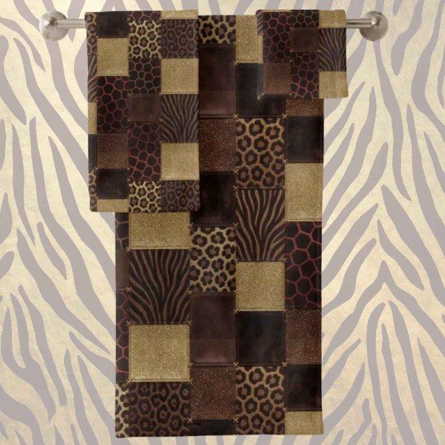 Estampado de animal africano de lujo | Marrón oscu (Subido por el creador)