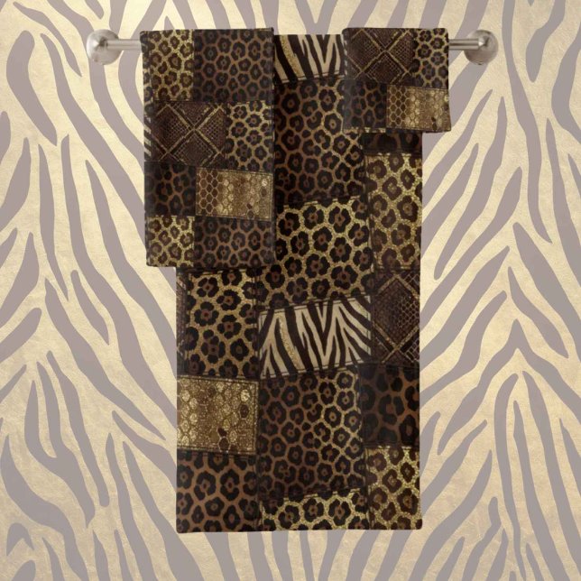 Estampado de animal africano de lujo | Marrón oscu (Subido por el creador)