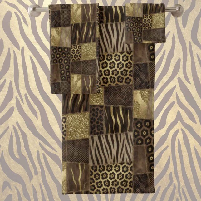 Estampado de animal africano de lujo | Marrón oscu (Subido por el creador)