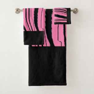 Estampado de animal exótico tigre rosa falso 