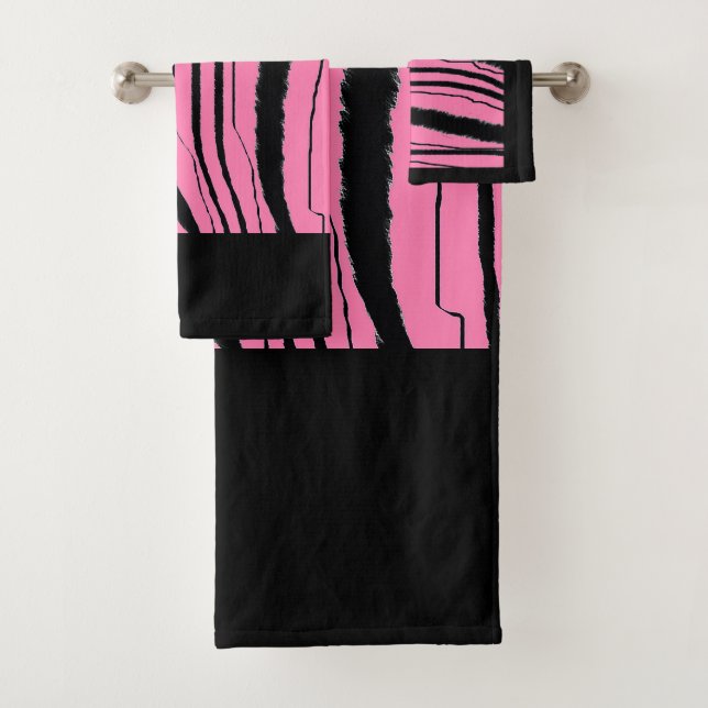 Estampado de animal exótico tigre rosa falso  (In situ)