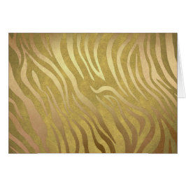 Estampado de cebra de bronce dorado Glam safari de