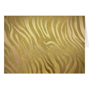 Estampado de cebra de bronce dorado Glam safari de