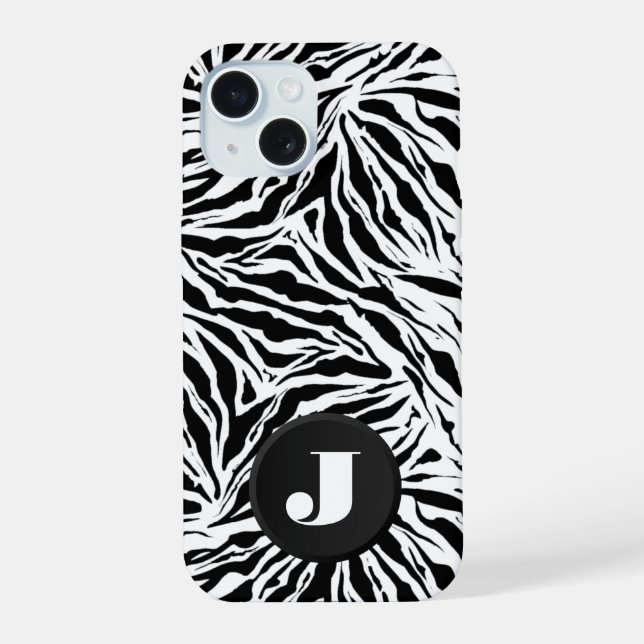 Estampado de cebra monogramado (Reverso )