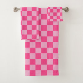 Estampado de cuadros rosados
