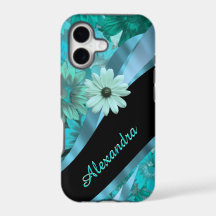 Estampado de flores azul de la aguamarina bonita