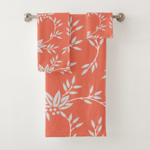 Estampado de flores coralino