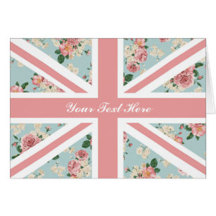 Estampado de flores inglés de Union Jack de los