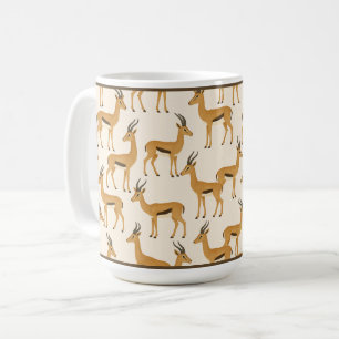 "ESTAMPADO DE GACELA" - TAZA DE CAFÉ DE 15 OZ