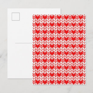 ESTAMPADO DE GINGHAM ROJO Tarjeta postal / Vertica