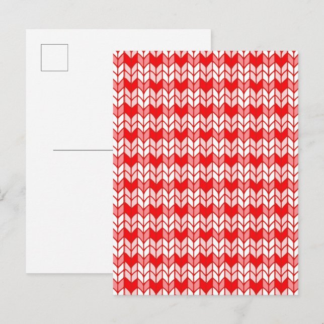 ESTAMPADO DE GINGHAM ROJO Tarjeta postal / Vertica (Anverso / Reverso)