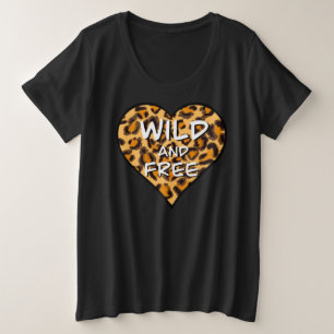 Estampado de leopardo   corazón salvaje y libre   