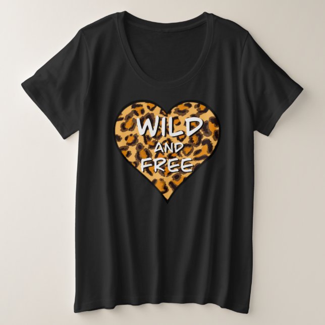Estampado de leopardo | corazón salvaje y libre |  (Anverso del diseño)
