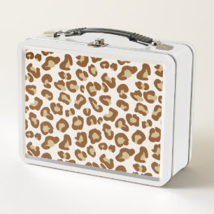 Estampado de leopardo de las nieves, beige, marrón