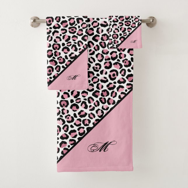 Estampado de leopardo en rosa, blanco y negro con  (In situ)