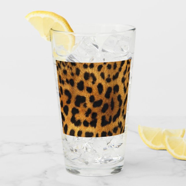 estampado de leopardo marrón con motivos de animal (Anverso (hielo))