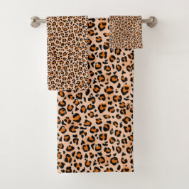Estampado de leopardo naranja y marrón
