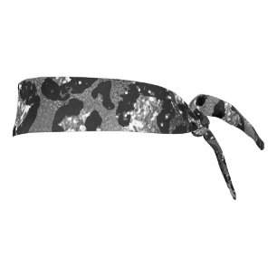 Estampado de leopardo negro y gris plateado