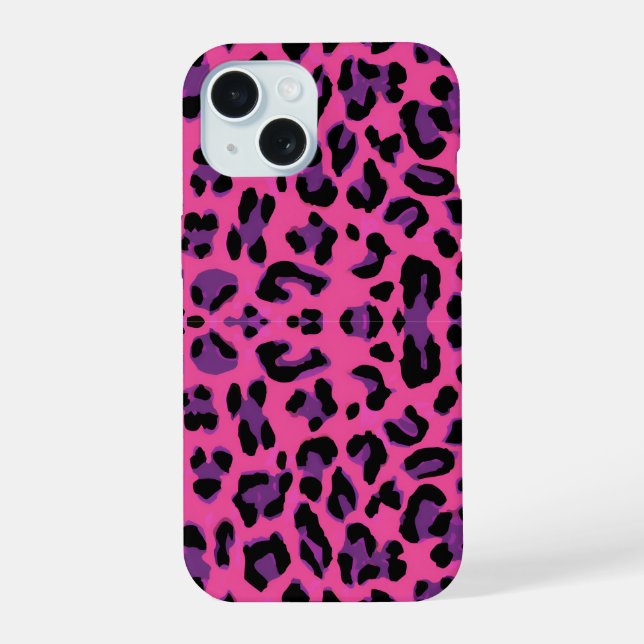 Estampado de leopardo rosa y púrpura (Reverso )