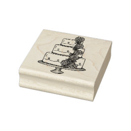 Estampado de Rosas de pasteles Bodas en el sello d