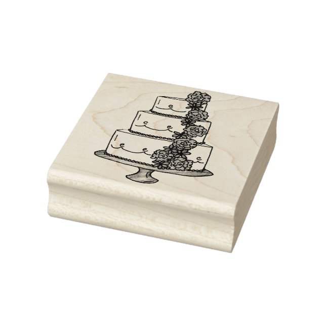 Estampado de Rosas de pasteles Bodas en el sello d (Sello)