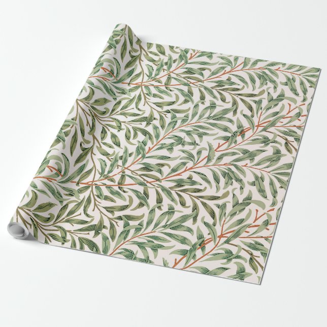 Estampado de Sauce, Papel de Regalo de William Mor (Desenrollado)