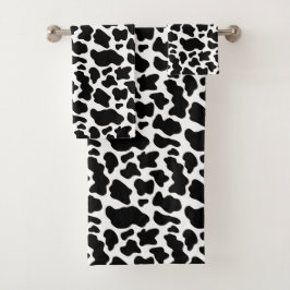 Estampado de vaca en negro y blanco
