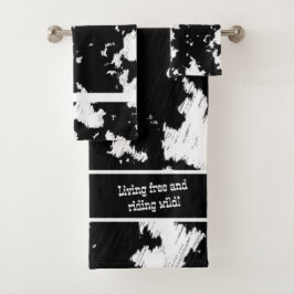 Estampado de vaca falso negro y blanco