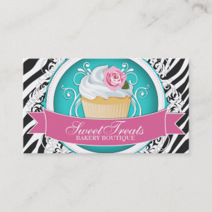 Estampado de zebra elegante - tarjetas de visita