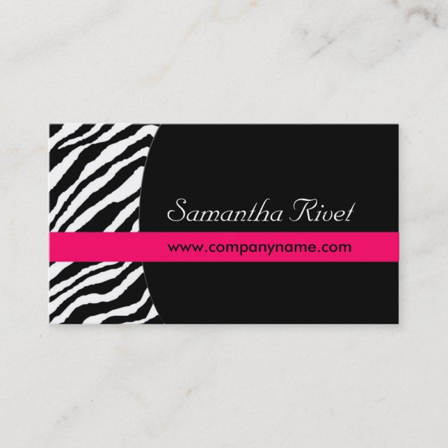 Estampado de zebra elegante:: Tarjetas de visita (Anverso)