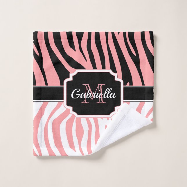 Estampado de zebra rosado (Toallita)